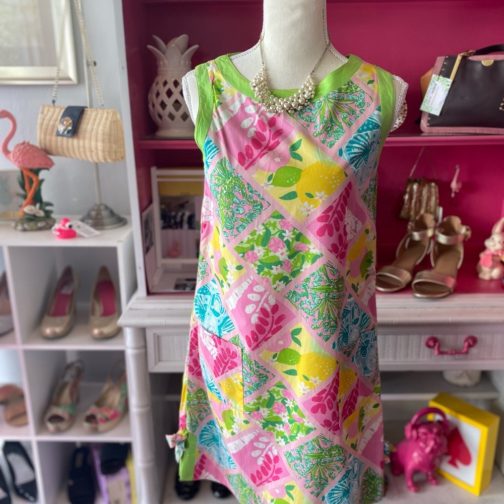 Lilly Pulitzer Colorful Patchwork Midi Dress size 6